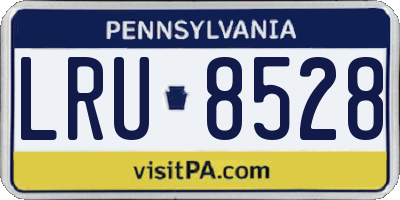 PA license plate LRU8528