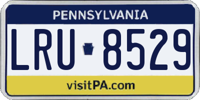 PA license plate LRU8529