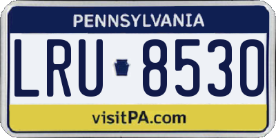 PA license plate LRU8530
