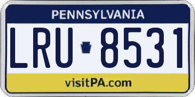 PA license plate LRU8531