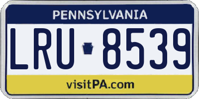 PA license plate LRU8539