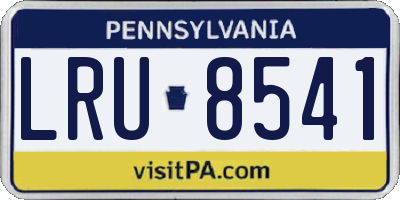 PA license plate LRU8541