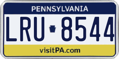 PA license plate LRU8544