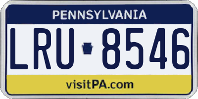 PA license plate LRU8546