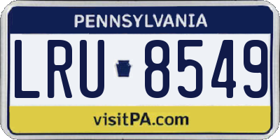 PA license plate LRU8549