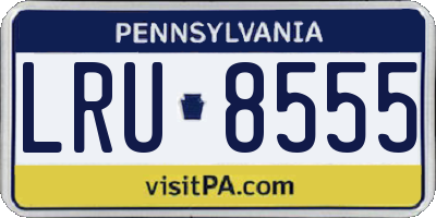 PA license plate LRU8555