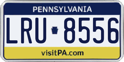 PA license plate LRU8556