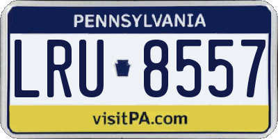 PA license plate LRU8557