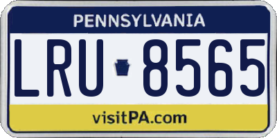 PA license plate LRU8565