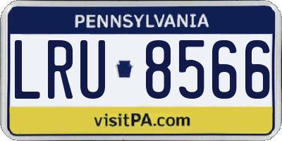 PA license plate LRU8566
