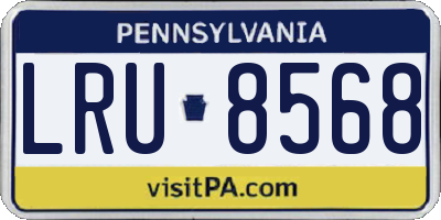 PA license plate LRU8568