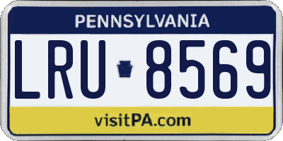PA license plate LRU8569