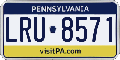 PA license plate LRU8571