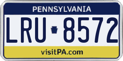 PA license plate LRU8572