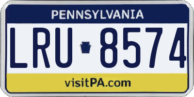 PA license plate LRU8574