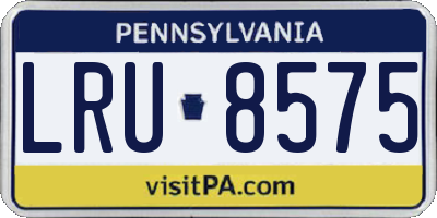 PA license plate LRU8575