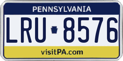 PA license plate LRU8576
