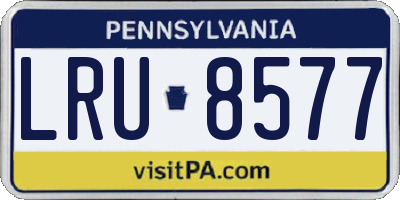 PA license plate LRU8577