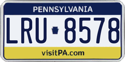 PA license plate LRU8578