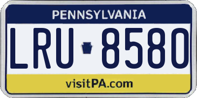 PA license plate LRU8580