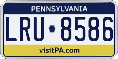 PA license plate LRU8586