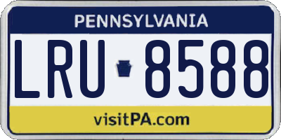 PA license plate LRU8588