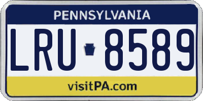 PA license plate LRU8589