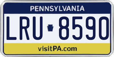 PA license plate LRU8590