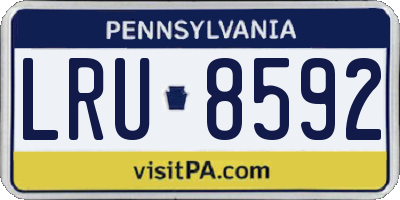 PA license plate LRU8592