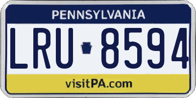 PA license plate LRU8594