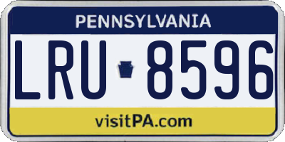 PA license plate LRU8596