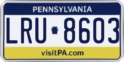 PA license plate LRU8603