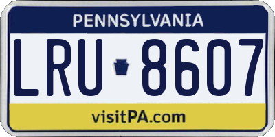 PA license plate LRU8607