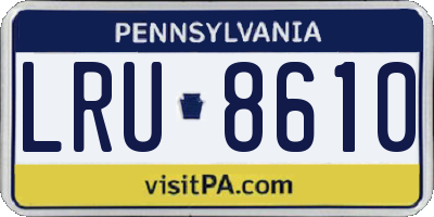 PA license plate LRU8610