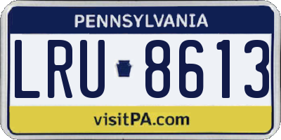 PA license plate LRU8613