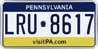 PA license plate LRU8617