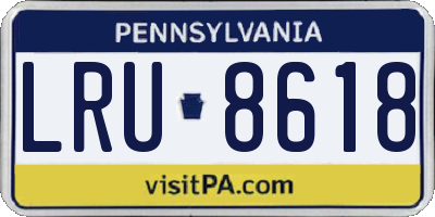 PA license plate LRU8618