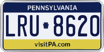 PA license plate LRU8620