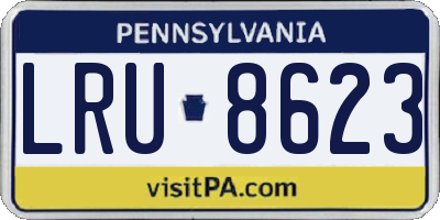 PA license plate LRU8623