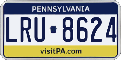 PA license plate LRU8624