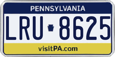 PA license plate LRU8625