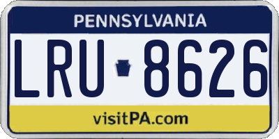 PA license plate LRU8626