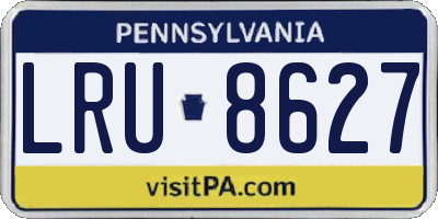 PA license plate LRU8627