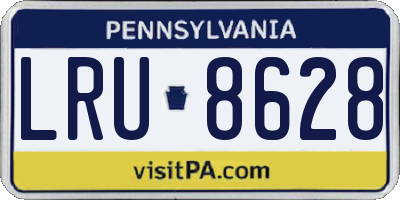 PA license plate LRU8628