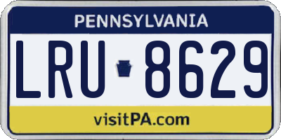 PA license plate LRU8629