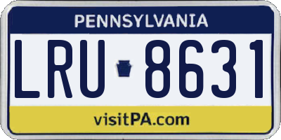 PA license plate LRU8631