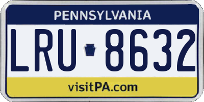 PA license plate LRU8632