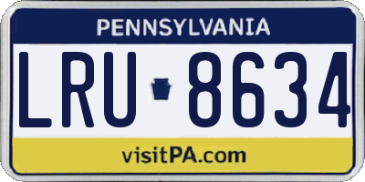 PA license plate LRU8634