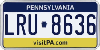 PA license plate LRU8636