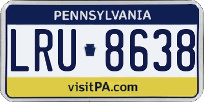 PA license plate LRU8638